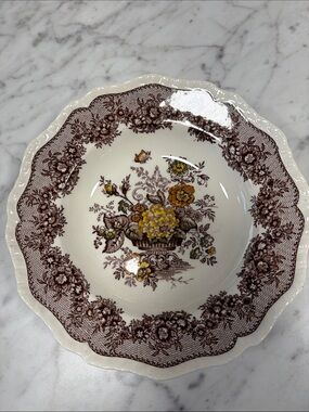 Mason Brown,  Yellow cream Floral bowl